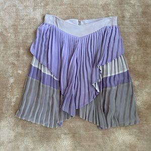 Dion Lee lavender / purple knife print mini- skirt